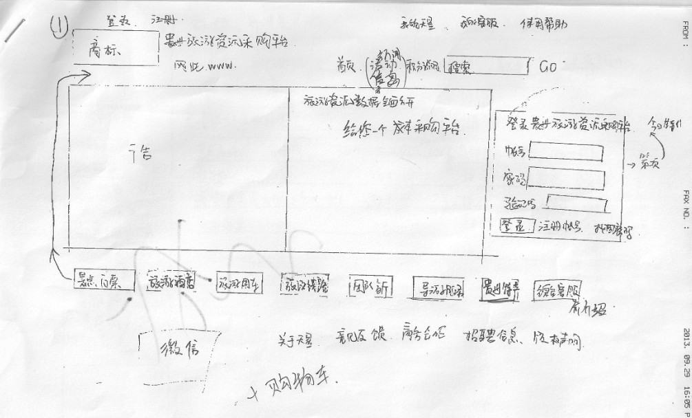 已沟通为主,类似于虎翼网和手绘草稿的布局